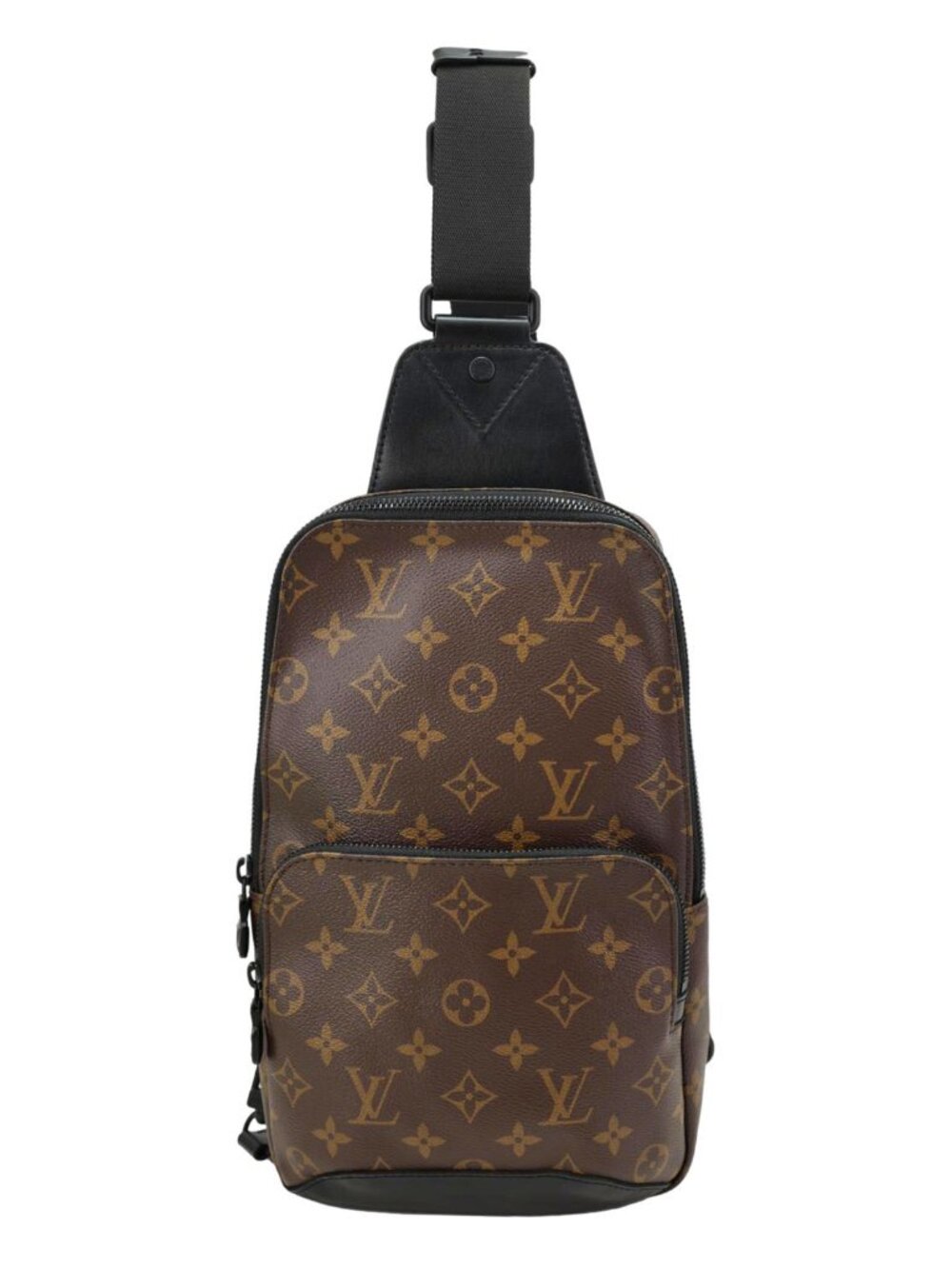 Louis Vuitton  Avenue Sling Monogram Macassar Canvas Crossbody Bag Brown
